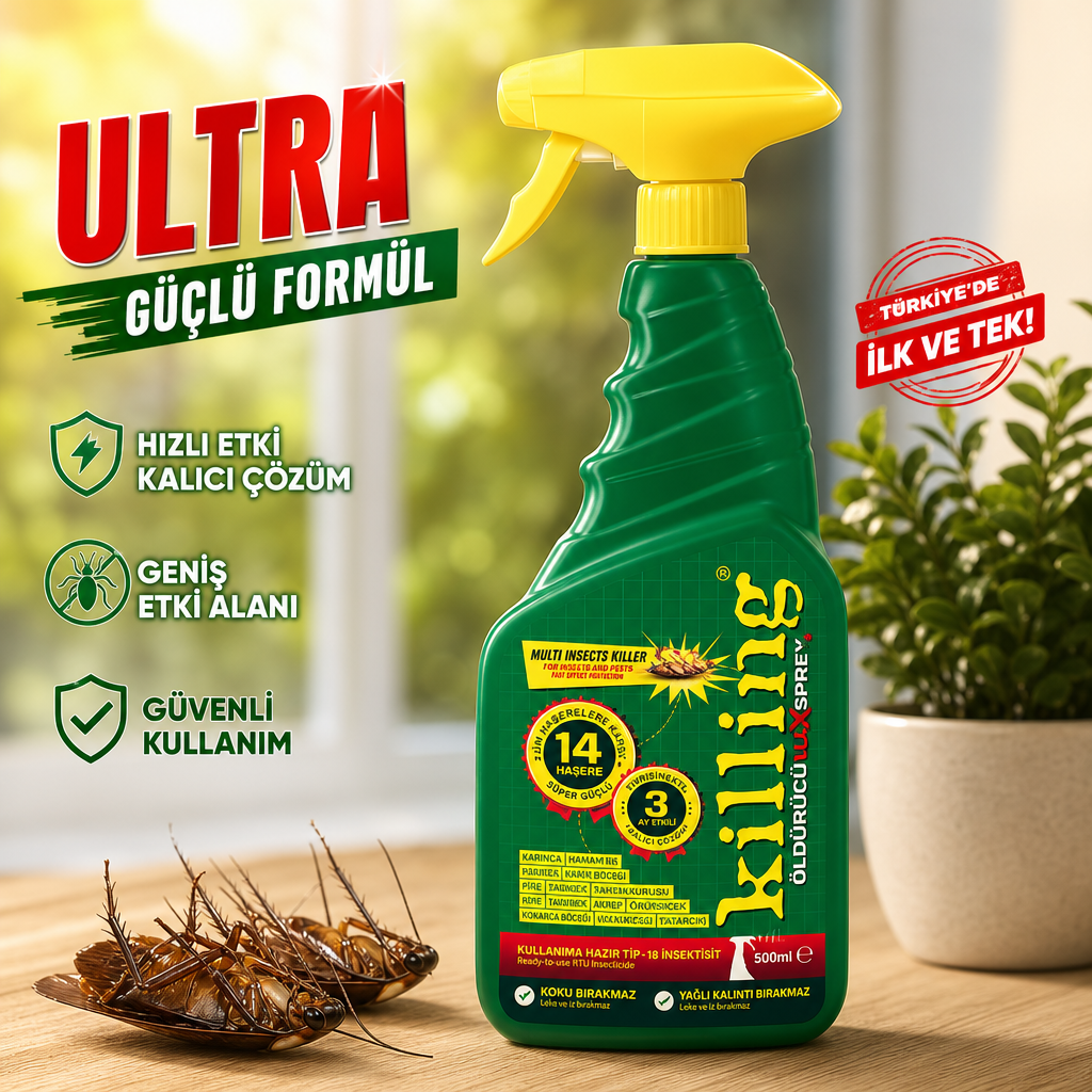 Böcek İlacı  3 Ay Etkili 14 Haşere Kesin Çözüm