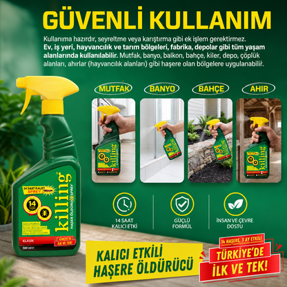 Böcek İlacı  3 Ay Etkili 14 Haşere Kesin Çözüm