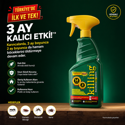 Böcek İlacı  3 Ay Etkili 14 Haşere Kesin Çözüm