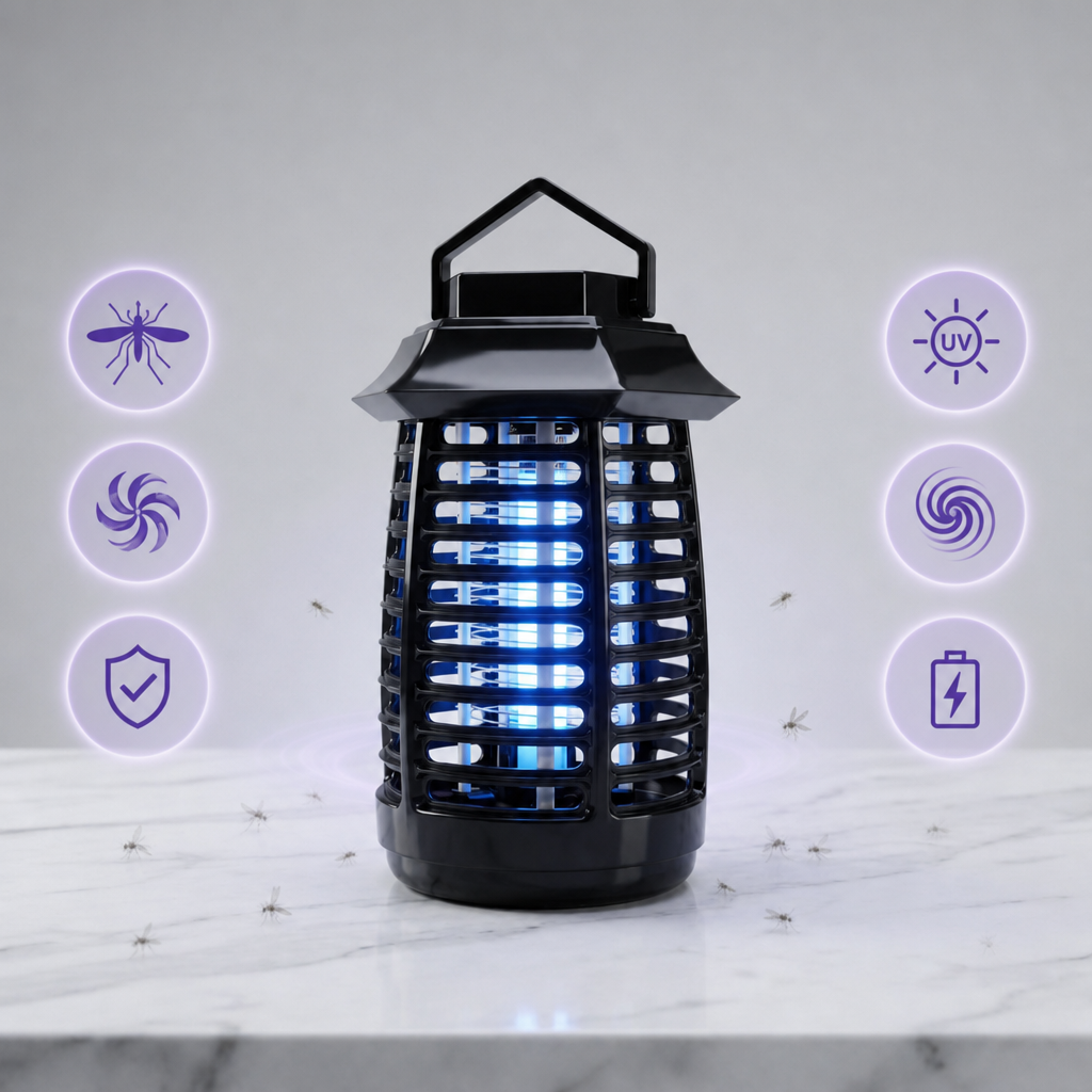 VIZILTI© v2 - UV LED Sinek Öldürücü Gece Lambası | Elektrikli Sivrisinek Böcek Tuzağı