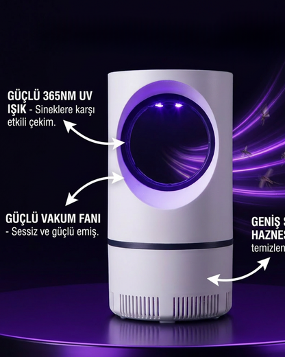 VIZILTI©- UV LED Sinek Öldürücü Gece Lambası | Elektrikli Sivrisinek Böcek Tuzağı